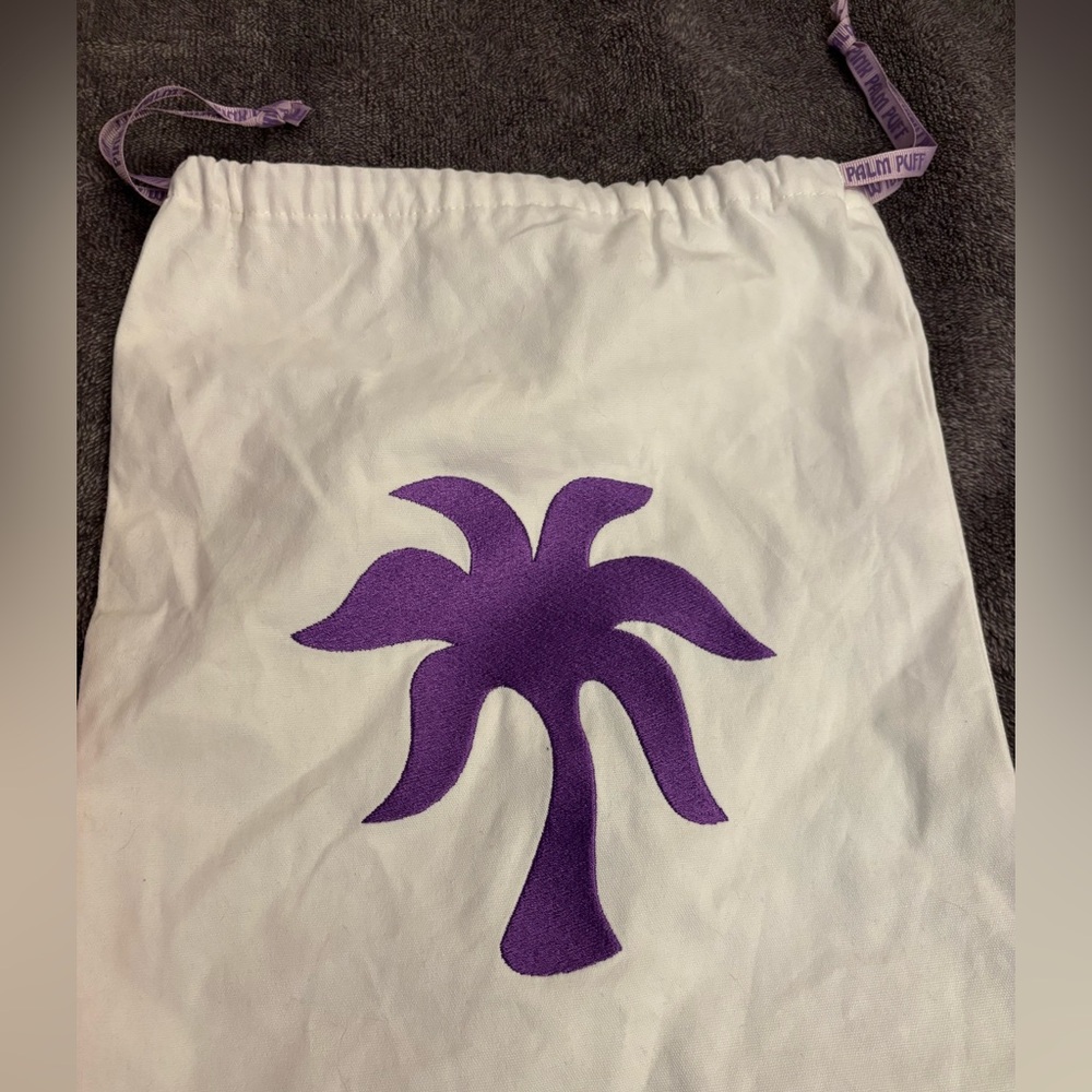Pink Palm Puff Box and Purple Embroidered Dust Bag 17”x12” - Picture 4 of 4
